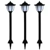 Image de vidaXL Lampe solaire à LED d'extérieur 3 pcs Noir