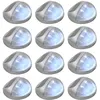 Image de vidaXL Lampe solaire murale à LED d'extérieur 12 pcs Rond Argenté