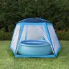Image de Tente de piscine Tissu 590x520x250 cm Bleu