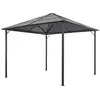 Image de Tonnelle avec toit Aluminium 3x3 m Anthracite