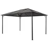Image de Tonnelle avec toit Aluminium 4x3x2,6 m Noir
