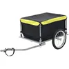 Image de vidaXL Remorque de bicyclette Noir et jaune 65 kg
