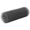 Image de vidaXL Kippengaas 10x0,5 m staal met PVC coating grijs143647
