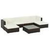 Image de Salon de jardin modulable VIDAXL polyethylene blanc 7 pieces x 70 x 54 6 personnes