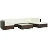 Image de Salon de jardin modulable Vidaxl polyethylene beige 8 pieces 74.0 x 74 x 26 7 personnes