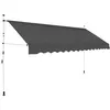 Image de Auvent manuel rétractable 400 cm Anthracite