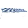 Image de vidaXL Luifel uittrekbaar 350x150 cm blauw en wit143750