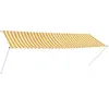 Image de Auvent rétractable 350x150 cm Jaune et blanc