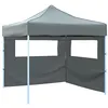 Image de vidaXL Vouwtent pop-up met 2 zijwanden 3x3 m antraciet44965