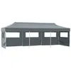 Image de vidaXL Tente de Réception Pliable 5 Parois 870x291x315 cm Anthracite Pavillon Tonelle 44981