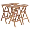Image de vidaXL Tabourets de bar pliables lot de 4 Bois de teck massif44728