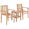 Image de vidaXL Ensemble de bistro de jardin 3 pcs teck solide, ensemble d'extérieur, meuble d'extérieur, tables et chaises, mobilier 44736