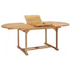 Image de Table de jardin extensible 150 200x100x75 cm Teck solide