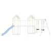 Image de Sièges de balançoire avec cordes 2 pcs bleu 37x15 cm PE