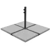 Image de Plaque de poids carrée pour parasol Granit 25 kg Gris
