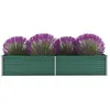 Image de vidaXL Lit surélevé de jardin Acier galvanisé 240x80x45 cm Vert