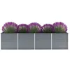 Image de Lit surélevé de jardin Acier galvanisé 320x80x77 cm Gris