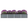 Image de Lit surélevé de jardin Acier galvanisé 320x80x45 cm Gris