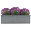 Image de Lit surélevé de jardin Acier galvanisé 160x40x45 cm Gris