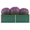 Image de Lit surélevé de jardin Acier galvanisé 160x40x45 cm Vert
