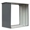 Image de Abri de stockage de bois Acier galvanisé 172x91x154 cm Gris