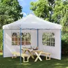 Image de vidaXL Tentwanden met raam PE wit 2 st 45113