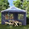 Image de vidaXL Tentwanden met raam PE blauw 2 st 45115