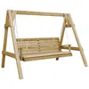 Image de vidaXL Balancelle de jardin Bois de pin imprégné 205x150x157 cm