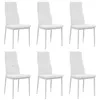 Image de Lot de 6 chaise vidaxl H. 96 cm non pliable interieur en bois blanc