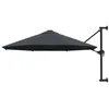 Image de vidaXL Parasol Mural avec Mât Métallique 300 cm Anthracite Balcon Patio Jardin 44865