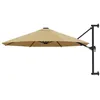 Image de vidaXL Parasol Mural avec Mât Métallique 300 cm Taupe Balcon Jardin Terrasse 44866