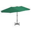 Image de vidaXL Parasol d'Extérieur et Mât en Aluminium, Pare-soleil de Patio, Abri de Soleil, Parasol de Terrasse Extérieur, 460 x 44867