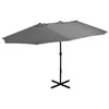 Image de vidaXL Parasol d'Extérieur Poteau en Aluminium, Pare-soleil de Patio, Abri de Soleil, Parasol de Terrasse Extérieur, 460 x 44869