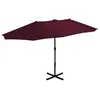 Image de vidaXL Parasol met aluminium paal 460x270 cm bordeauxrood44871