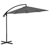Image de vidaXL Zweefparasol met stalen paal 300 cm antracietkleurig44875