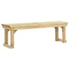 Image de Banc de jardin 140 cm Bois de pin imprégné
