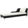 Image de Chaise longue vidaxl H. 78 cm L. 210 cm noir en resine tressee non empilable non pliable