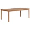 Image de Table de jardin 200x100x77 cm Bois de teck solide