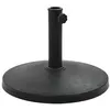 Image de vidaXL Socle rond de parasol Polyrésine 10 kg Noir