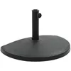 Image de vidaXL Socle demi-rond de parasol Polyrésine 15 kg Noir