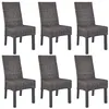 Image de vidaXL 6x Chaise de Salle à Manger Rotin Kubu Bois de Manguier Dîner Cuisine 275468