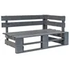 Image de Banc d angle palette de jardin bois gris