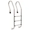 Image de vidaXL Zwembadladder met 3 sporten 120 cm roestvrij staal 30491733