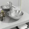 Image de Vidaxl Lavabo, 32,5 X 14 Cm, Céramique, Argenté