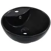 Image de Lavabo avec trop plein 46,5 x 18 cm Céramique Noir