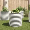 Image de vidaXL Lit surélevé de jardin 80x80x81 cm Acier galvanisé Argenté45515