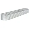 Image de vidaXL Plantenbak verhoogd 400x80x44 cm gegalvaniseerd staal zilver45516