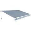 Image de vidaXL Auvent pliable manuel 450 cm Bleu/blanc