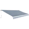 Image de vidaXL Luifel handmatig uittrekbaar 500 cm blauw/wit275566