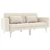 Image de Canape convertible vidaxl 3 places en tissu beige 79.5 x 175.5 x 79.5 cm